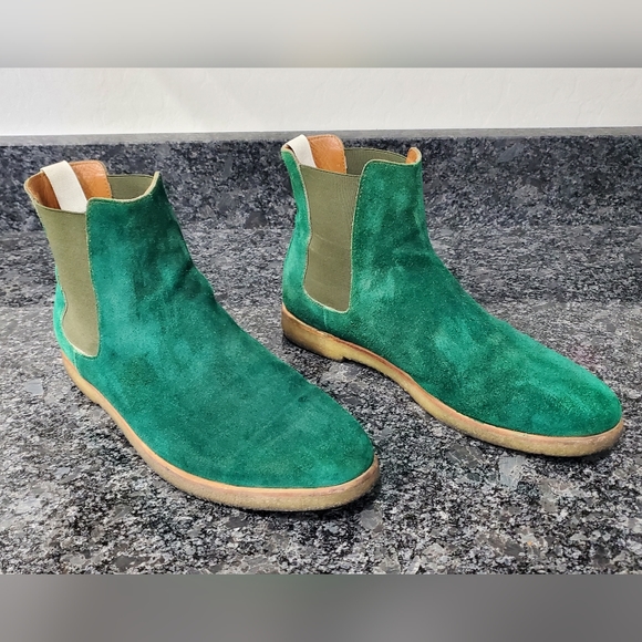 COMMON PROJECTS Chelsea Boot in Green Leather - Picture 5 of 11
